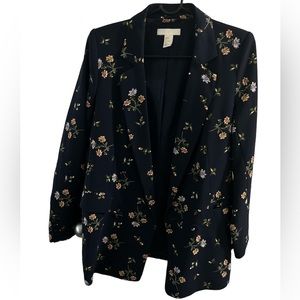Women’s navy floral blazer
